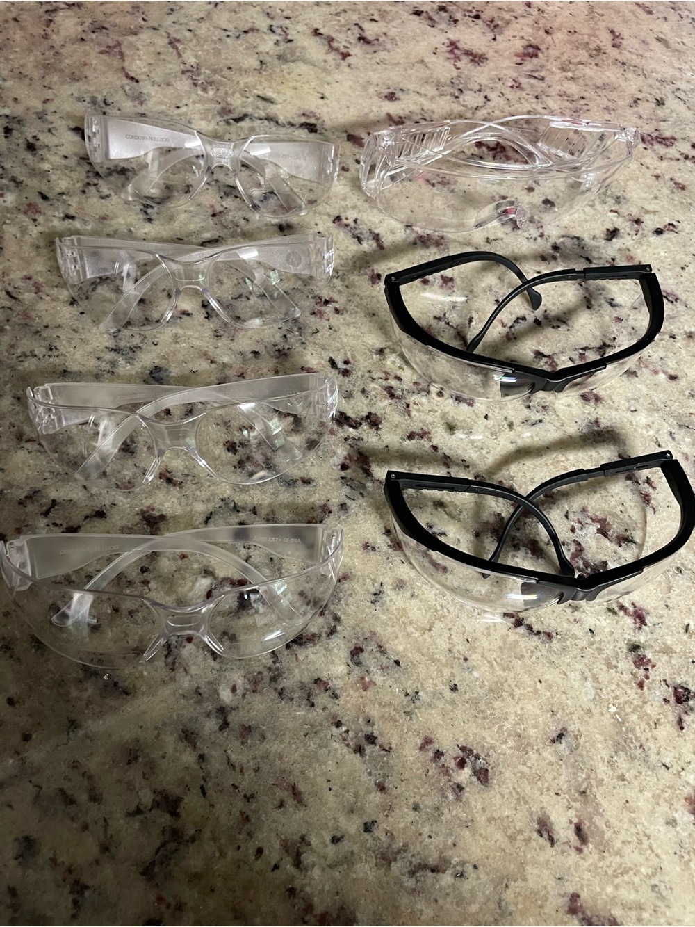 Clear and Black Protective Safety Glasses Set protect your eyes arts crafts